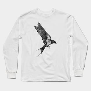 Free as a bird x Black Long Sleeve T-Shirt